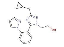 2-{3-(cyclopropylmethyl)-5-[2-(1H-pyrazol-1-yl)phenyl]-1H-1,2,4-triazol-1-yl}ethanol