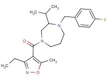 4-[(3-ethyl-5-methyl-4-isoxazolyl)carbonyl]-1-(4-fluorobenzyl)-2-isopropyl-1,4-diazepane
