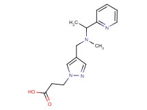 3-(4-{[methyl(1-pyridin-2-ylethyl)amino]methyl}-1H-pyrazol-1-yl)propanoic acid