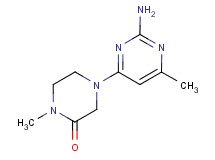4-(2-amino-6-methyl-4-pyrimidinyl)-1-methyl-2-piperazinone