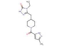 4-ethyl-5-({1-[(3-methyl-1H-pyrazol-5-yl)carbonyl]-4-piperidinyl}methyl)-2,4-dihydro-3H-1,2,4-triazol-3-one