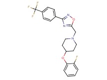 4-(2-fluorophenoxy)-1-({3-[4-(trifluoromethyl)phenyl]-1,2,4-oxadiazol-5-yl}methyl)piperidine