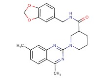 N-(1,3-benzodioxol-5-ylmethyl)-1-(4,7-dimethyl-2-quinazolinyl)-3-piperidinecarboxamide