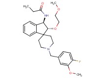 N-[(2R*,3R*)-1'-(4-fluoro-3-methoxybenzyl)-2-(2-methoxyethoxy)-2,3-dihydrospiro[indene-1,4'-piperidin]-3-yl]propanamide