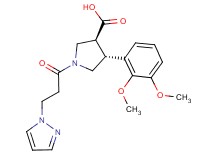 (3S*,4R*)-4-(2,3-dimethoxyphenyl)-1-[3-(1H-pyrazol-1-yl)propanoyl]pyrrolidine-3-carboxylic acid