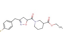 ethyl 1-{[3-(4-fluorobenzyl)-4,5-dihydro-5-isoxazolyl]carbonyl}-3-piperidinecarboxylate