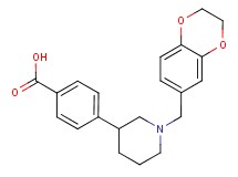 4-[1-(2,3-dihydro-1,4-benzodioxin-6-ylmethyl)piperidin-3-yl]benzoic acid
