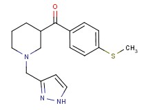 [4-(methylthio)phenyl][1-(1H-pyrazol-3-ylmethyl)-3-piperidinyl]methanone