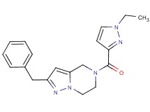 2-benzyl-5-[(1-ethyl-1H-pyrazol-3-yl)carbonyl]-4,5,6,7-tetrahydropyrazolo[1,5-a]pyrazine