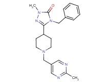 4-benzyl-2-methyl-5-{1-[(2-methylpyrimidin-5-yl)methyl]piperidin-4-yl}-2,4-dihydro-3H-1,2,4-triazol-3-one