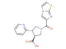 (3S*,4S*)-1-(imidazo[2,1-b][1,3]thiazol-6-ylcarbonyl)-4-pyridin-2-ylpyrrolidine-3-carboxylic acid