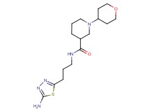 N-[3-(5-amino-1,3,4-thiadiazol-2-yl)propyl]-1-(tetrahydro-2H-pyran-4-yl)-3-piperidinecarboxamide