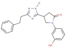 1-(3-hydroxyphenyl)-4-[3-(2-phenylethyl)-1H-1,2,4-triazol-5-yl]pyrrolidin-2-one