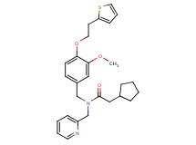 2-cyclopentyl-N-{3-methoxy-4-[2-(2-thienyl)ethoxy]benzyl}-N-(2-pyridinylmethyl)acetamide