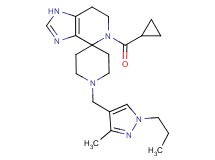 5-(cyclopropylcarbonyl)-1'-[(3-methyl-1-propyl-1H-pyrazol-4-yl)methyl]-1,5,6,7-tetrahydrospiro[imidazo[4,5-c]pyridine-4,4'-piperidine]