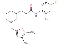 3-{1-[(4,5-dimethyl-2-furyl)methyl]-3-piperidinyl}-N-(4-fluoro-2-methylphenyl)propanamide