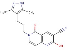 6-[3-(3,5-dimethyl-1H-pyrazol-4-yl)propyl]-2-hydroxy-5-oxo-5,6-dihydro-1,6-naphthyridine-3-carbonitrile