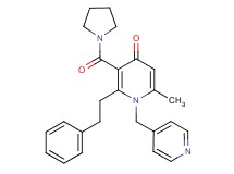 6-methyl-2-(2-phenylethyl)-1-(4-pyridinylmethyl)-3-(1-pyrrolidinylcarbonyl)-4(1H)-pyridinone