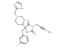 3-(2-butyn-1-yl)-5-(3-fluorobenzyl)-5-[1-(1H-imidazol-2-ylmethyl)-4-piperidinyl]-2,4-imidazolidinedione