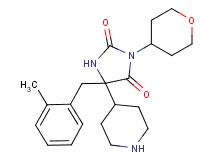 5-(2-methylbenzyl)-5-piperidin-4-yl-3-(tetrahydro-2H-pyran-4-yl)imidazolidine-2,4-dione