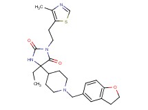 5-[1-(2,3-dihydro-1-benzofuran-5-ylmethyl)-4-piperidinyl]-5-ethyl-3-[2-(4-methyl-1,3-thiazol-5-yl)ethyl]-2,4-imidazolidinedione