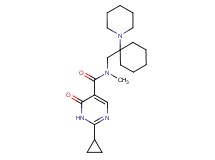 2-cyclopropyl-N-methyl-6-oxo-N-{[1-(1-piperidinyl)cyclohexyl]methyl}-1,6-dihydro-5-pyrimidinecarboxamide