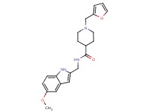1-(2-furylmethyl)-N-[(5-methoxy-1H-indol-2-yl)methyl]-4-piperidinecarboxamide