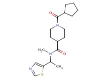 1-(cyclopentylcarbonyl)-N-methyl-N-[1-(1,3-thiazol-5-yl)ethyl]-4-piperidinecarboxamide