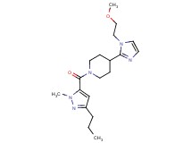 4-[1-(2-methoxyethyl)-1H-imidazol-2-yl]-1-[(1-methyl-3-propyl-1H-pyrazol-5-yl)carbonyl]piperidine