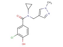 3-chloro-N-cyclopropyl-4-hydroxy-N-[(1-methyl-1H-pyrazol-4-yl)methyl]benzamide