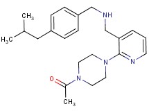 1-[2-(4-acetyl-1-piperazinyl)-3-pyridinyl]-N-(4-isobutylbenzyl)methanamine