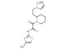 N-(4-methyl-1,3-thiazol-2-yl)-2-oxo-2-{2-[2-(1H-pyrazol-1-yl)ethyl]piperidin-1-yl}acetamide