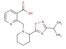 2-{[2-(3-isopropyl-1,2,4-oxadiazol-5-yl)piperidin-1-yl]methyl}nicotinic acid