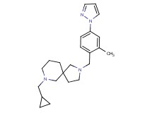 7-(cyclopropylmethyl)-2-[2-methyl-4-(1H-pyrazol-1-yl)benzyl]-2,7-diazaspiro[4.5]decane
