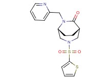 (1S*,5R*)-6-(pyridin-2-ylmethyl)-3-(2-thienylsulfonyl)-3,6-diazabicyclo[3.2.2]nonan-7-one