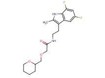 N-[2-(5,7-difluoro-2-methyl-1H-indol-3-yl)ethyl]-2-(tetrahydro-2H-pyran-2-ylmethoxy)acetamide