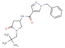 1-benzyl-N-[1-(2,2-dimethylpropyl)-5-oxo-3-pyrrolidinyl]-1H-pyrazole-4-carboxamide