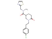 1-[2-(4-chlorophenyl)ethyl]-N-methyl-6-oxo-N-(1,3-thiazol-2-ylmethyl)-3-piperidinecarboxamide