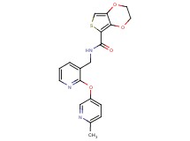 N-({2-[(6-methylpyridin-3-yl)oxy]pyridin-3-yl}methyl)-2,3-dihydrothieno[3,4-b][1,4]dioxine-5-carboxamide