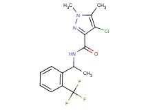 4-chloro-1,5-dimethyl-N-{1-[2-(trifluoromethyl)phenyl]ethyl}-1H-pyrazole-3-carboxamide