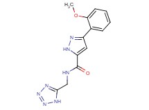 3-(2-methoxyphenyl)-N-(1H-tetrazol-5-ylmethyl)-1H-pyrazole-5-carboxamide