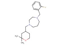 1-[(2,2-dimethyltetrahydro-2H-pyran-4-yl)methyl]-4-(2-fluorobenzyl)-1,4-diazepane