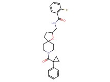 2-fluoro-N-({8-[(1-phenylcyclopropyl)carbonyl]-1-oxa-8-azaspiro[4.5]dec-2-yl}methyl)benzamide