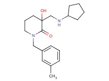 3-[(cyclopentylamino)methyl]-3-hydroxy-1-(3-methylbenzyl)-2-piperidinone