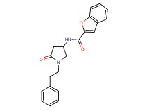 N-[5-oxo-1-(2-phenylethyl)-3-pyrrolidinyl]-1-benzofuran-2-carboxamide