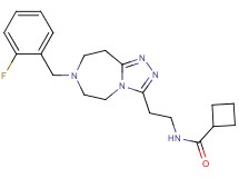 N-{2-[7-(2-fluorobenzyl)-6,7,8,9-tetrahydro-5H-[1,2,4]triazolo[4,3-d][1,4]diazepin-3-yl]ethyl}cyclobutanecarboxamide