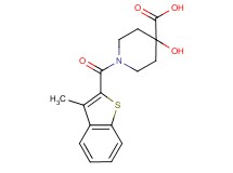 4-hydroxy-1-[(3-methyl-1-benzothien-2-yl)carbonyl]piperidine-4-carboxylic acid