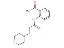 N-(2-acetylphenyl)-3-thiomorpholin-4-ylpropanamide