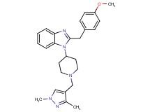 1-{1-[(1,3-dimethyl-1H-pyrazol-4-yl)methyl]-4-piperidinyl}-2-(4-methoxybenzyl)-1H-benzimidazole