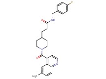 N-(4-fluorobenzyl)-3-{1-[(6-methyl-4-quinolinyl)carbonyl]-4-piperidinyl}propanamide